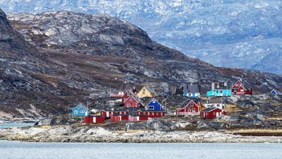 Nuuk, Greenland, as seen from the deck of a ship. The city will serve as a new point of embarkation and debarkation for several expeditions next year.