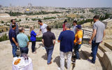 Alex Sharpe, CEO of Signature Travel Network, along with Bryan Leibman, CEO of Frosch, led a small group on a three-day tour of Israel to assess the country's tourism-readiness and show support to their longtime partners in the travel industry there. They visited newly opened tourist sites, including the recently excavated Pilgrimage Road and new home of the National Library, and familiar spots such as Jerusalem's Old City, the Galilee region, the Golan Heights and Tel Aviv. Pictured, a reception welcoming the group to Jerusalem on the Mount of Olives, overlooking the Old City.