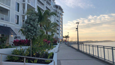 The half-mile Promenade runs the length of the Sunseeker Resort Charlotte Harbor along the Peace River.