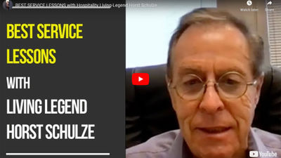 Best service lessons with hospitality living-legend Horst Schulze