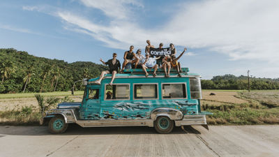 Philippines tour guests will ride a Jeepney to Nacpan Beach.