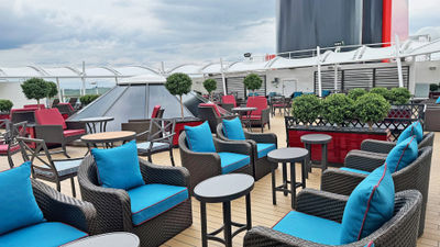 The private deck reserved for guests staying in Princess and Queens Grill.