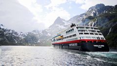 The refurbished MS Trollfjord sails Hurtigruten's Svalbard Express cruise.