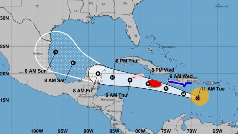 Hurricane Beryl is on a path that would take it near Jamaica and the Cayman Islands.