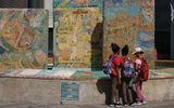 Nachum Gutman's mosaic fountain at the southern end of Rothschild Boulevard in Tel Aviv.