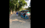 Several excursions involved transport by local tuk-tuks, motorized rickshaws that took passengers in groups of two to sightseeing spots.