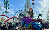 The "Up"-themed float during the Better Together: A Pixar Pals Celebration! parade at Disney California Adventure Park.