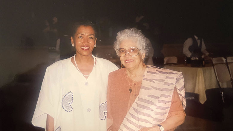 Gaynelle and her late mother, Freddye Henderson, at an industry conference.