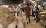 The group on a tour of the excavations of Pilgrimage Road in the City Of David, Jerusalem, which has been under excavation for a decade.