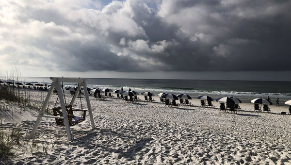 The resort fee at the 170-room resort includes access to a private beach. Beach chairs, umbrellas and towels are extra.