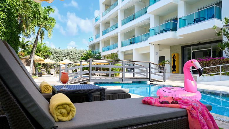 The pool at The Rockley on Barbados. The former South Beach Hotel has been given a new look and new vibe by its owner/operator, the Ocean Hotels Barbados group.