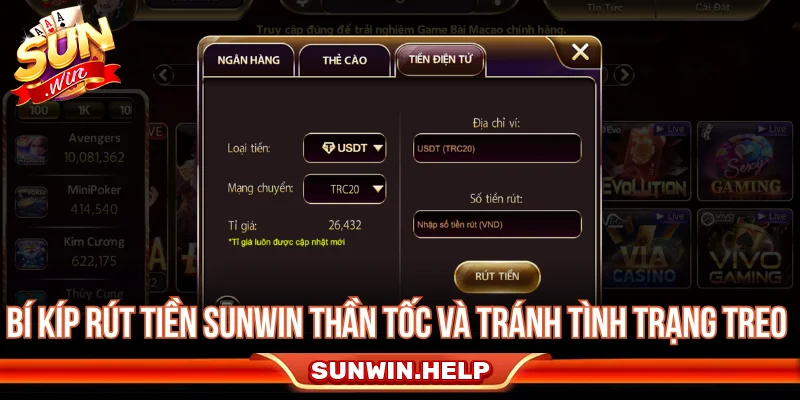 Rút Tiền Sunwin - Điều Kiện, Cách Rút Và Lỗi Cần Tránh Cách hạn chế lỗi treo lệnh khi rút tiền Sunwin